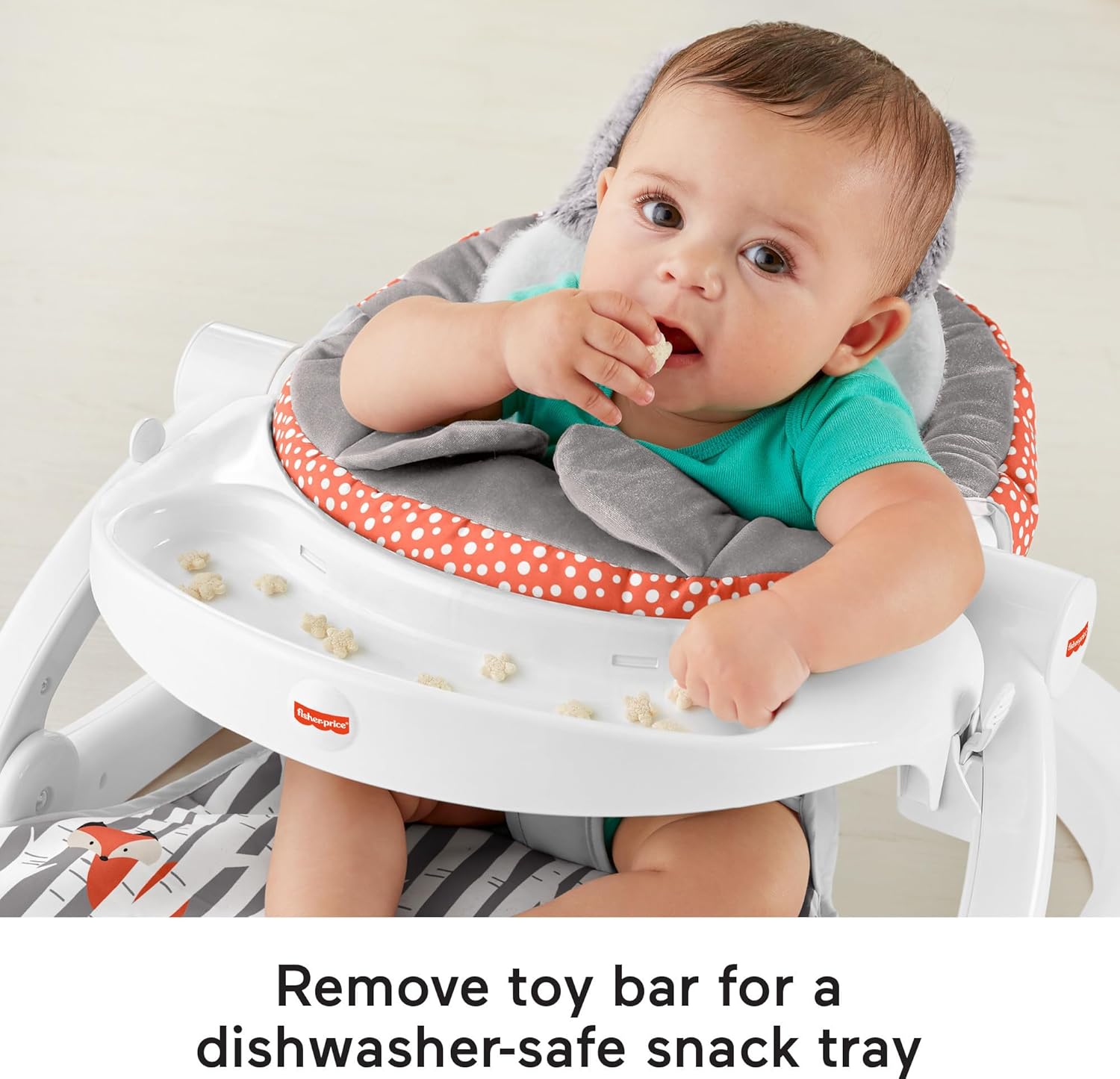 Portable Baby Floor Seat with Snack Tray and Toy Bar L152