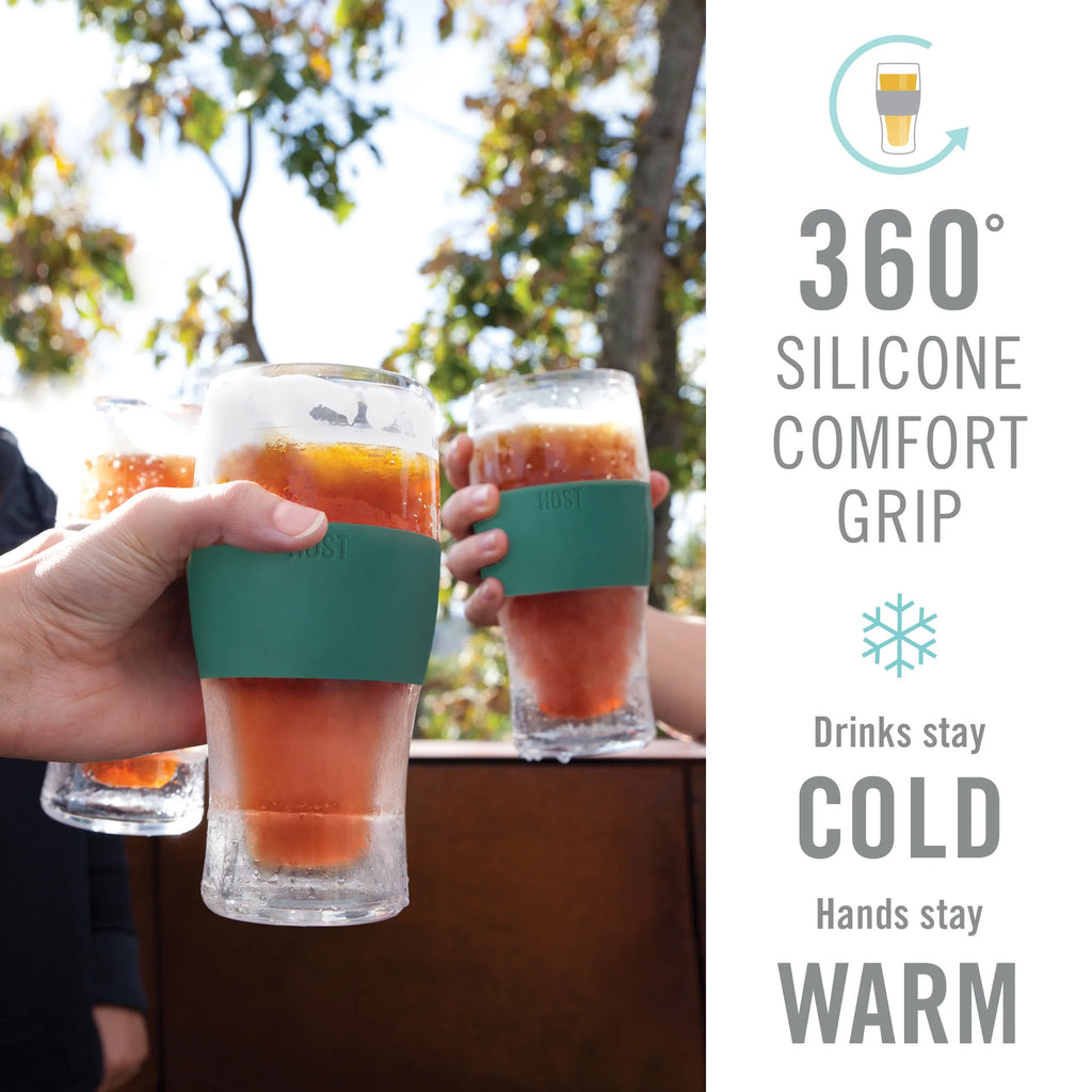 Green Double Walled Insulated Plastic Pint Glasses X7754