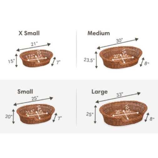 Wicker Dog Bed Basket L4401