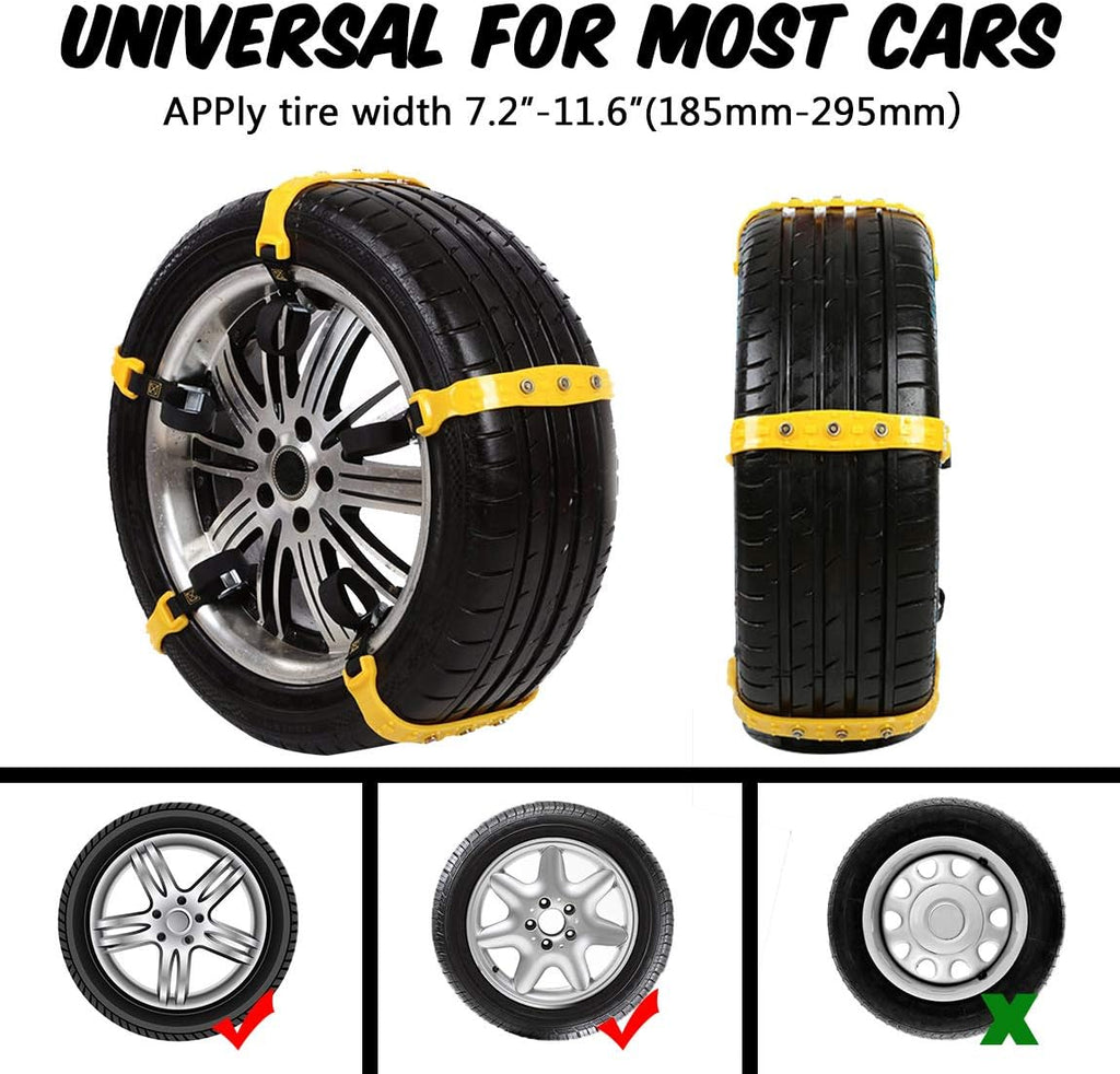 10 Pcs Car Tire Chains for Snow Ice Mud X54082