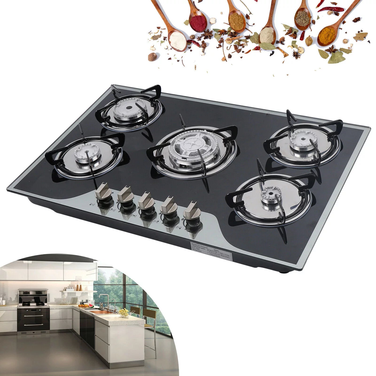 30"x20" 5 Burners Built-in Gas Cooktop C285673
