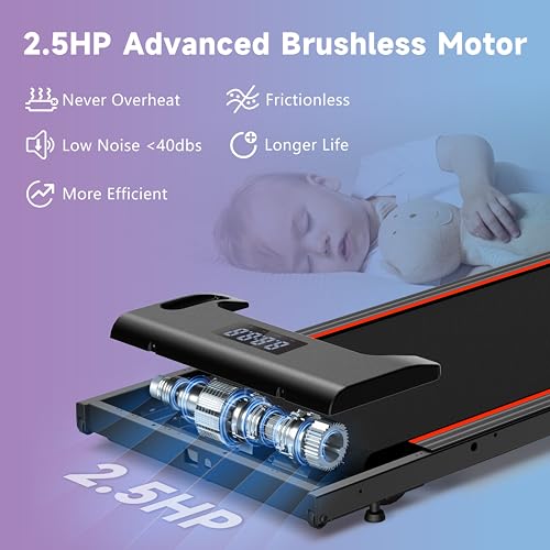 Under Desk Portable Walking Treadmill with Remote Control N66689