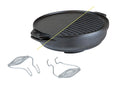 Five-Piece Cast Iron Set with Reversible Grill/Griddle 14 Inch and 6.8 Quart Bottom/Wok J6270