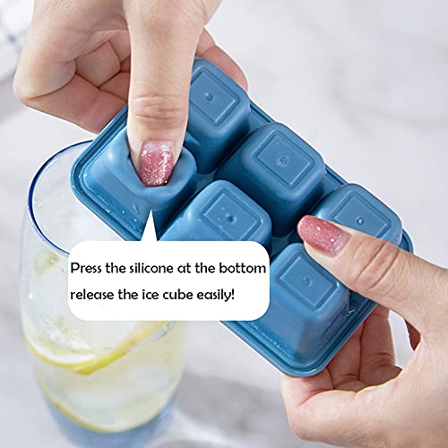 3 Pack Mini Ice Cube Trays with Lid Silicone E899203