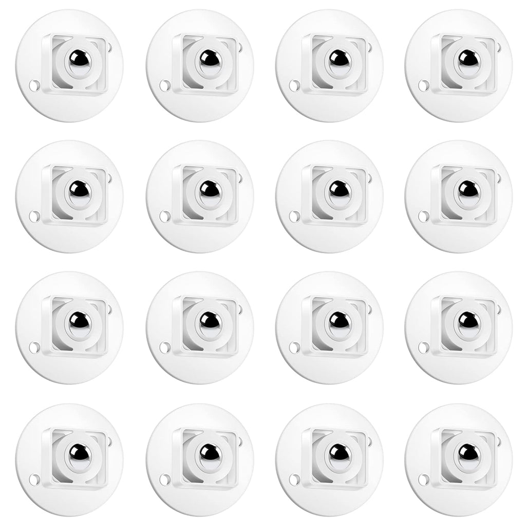 16 Pcs Self Adhesive Stainless Steel Swivel Caster Wheels N25835