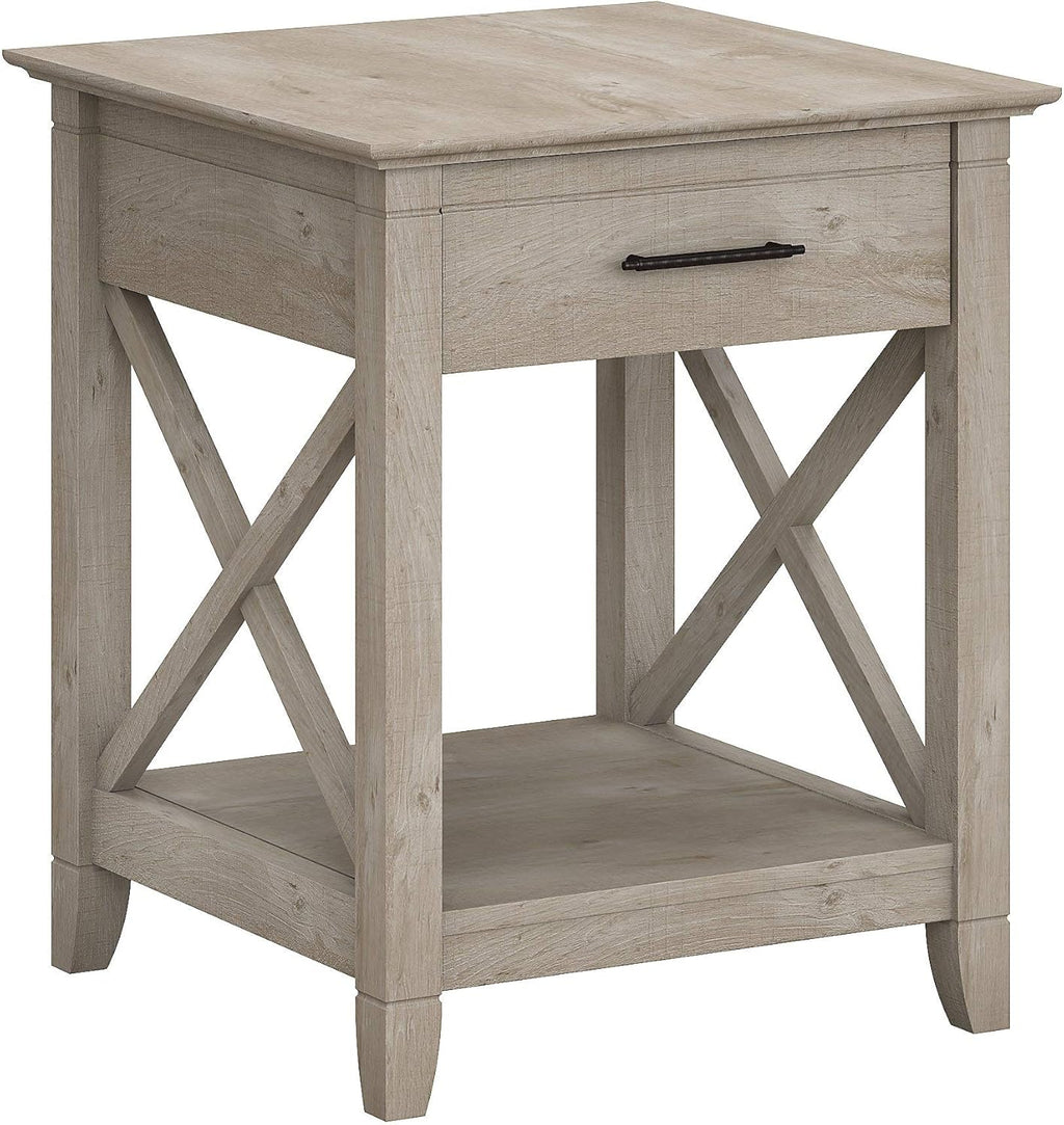 Cape Cod Gray End Table with Storage Y46026