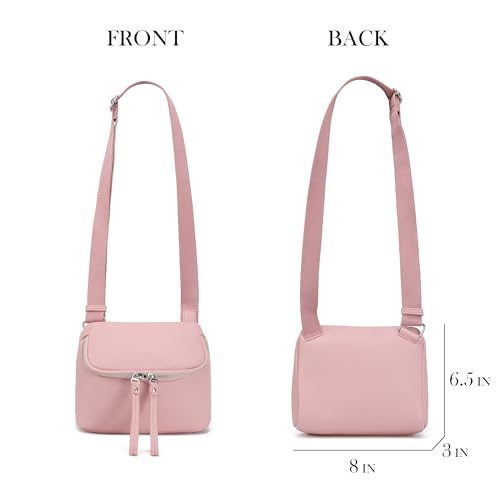 White Brown Vegan Leather Fanny Pack Crossbody Bag E3352