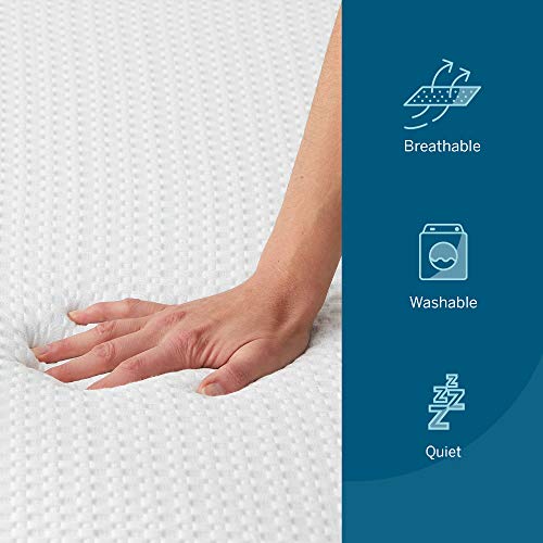 4 Inch Gel Memory Foam Mattress Topper, Twin XL, Blue Z634792