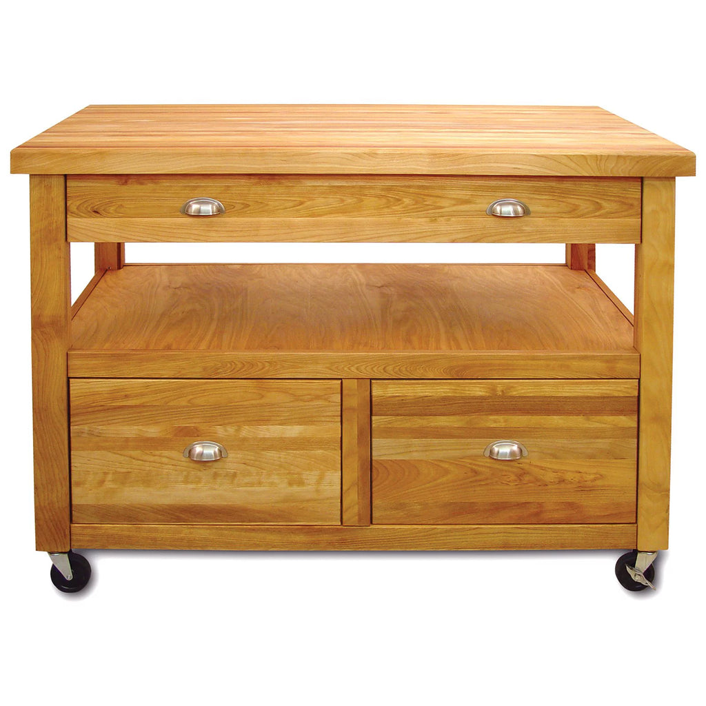 Natural Butcher Block Island Workcenter C386021