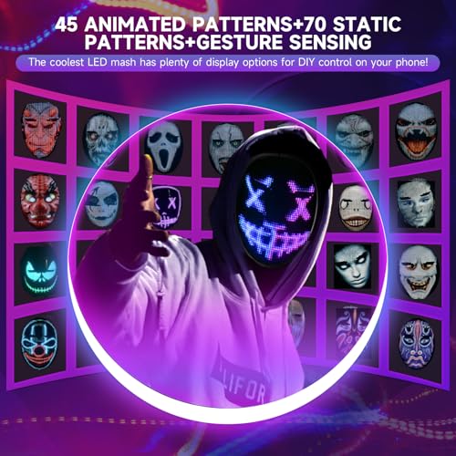 Programmable LED Halloween Mask U144