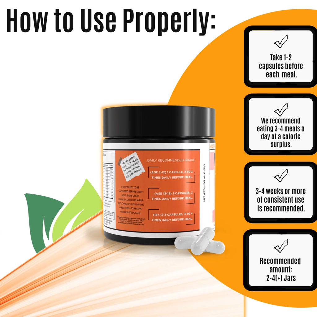 Weight Gain Capsules - 6 OZ Jar D562085