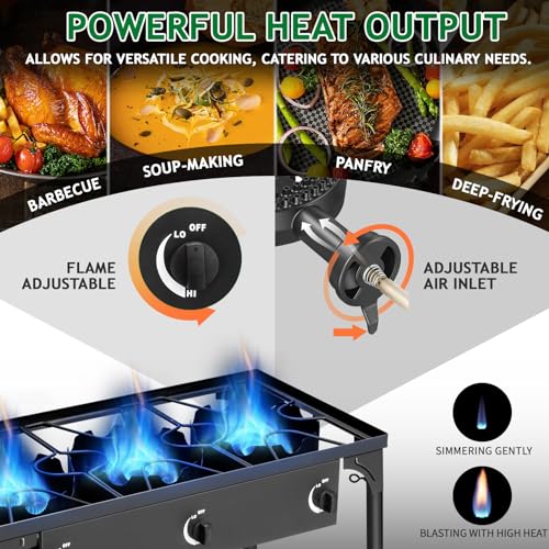 3 Burner Propane Gas Stove with Removable Legs V248675