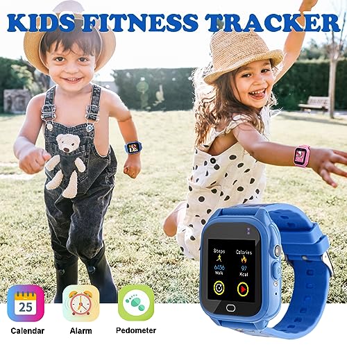 Kids Smart Watch with 26 Puzzle Games HD Touch Screen Camera Music Player Pedometer Alarm Clock Calculator W176091