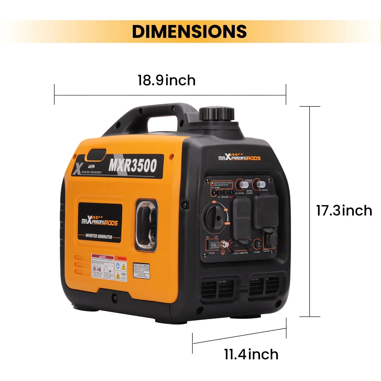 3500W Ultralight Electric Start Portable Inverter Generator M307645