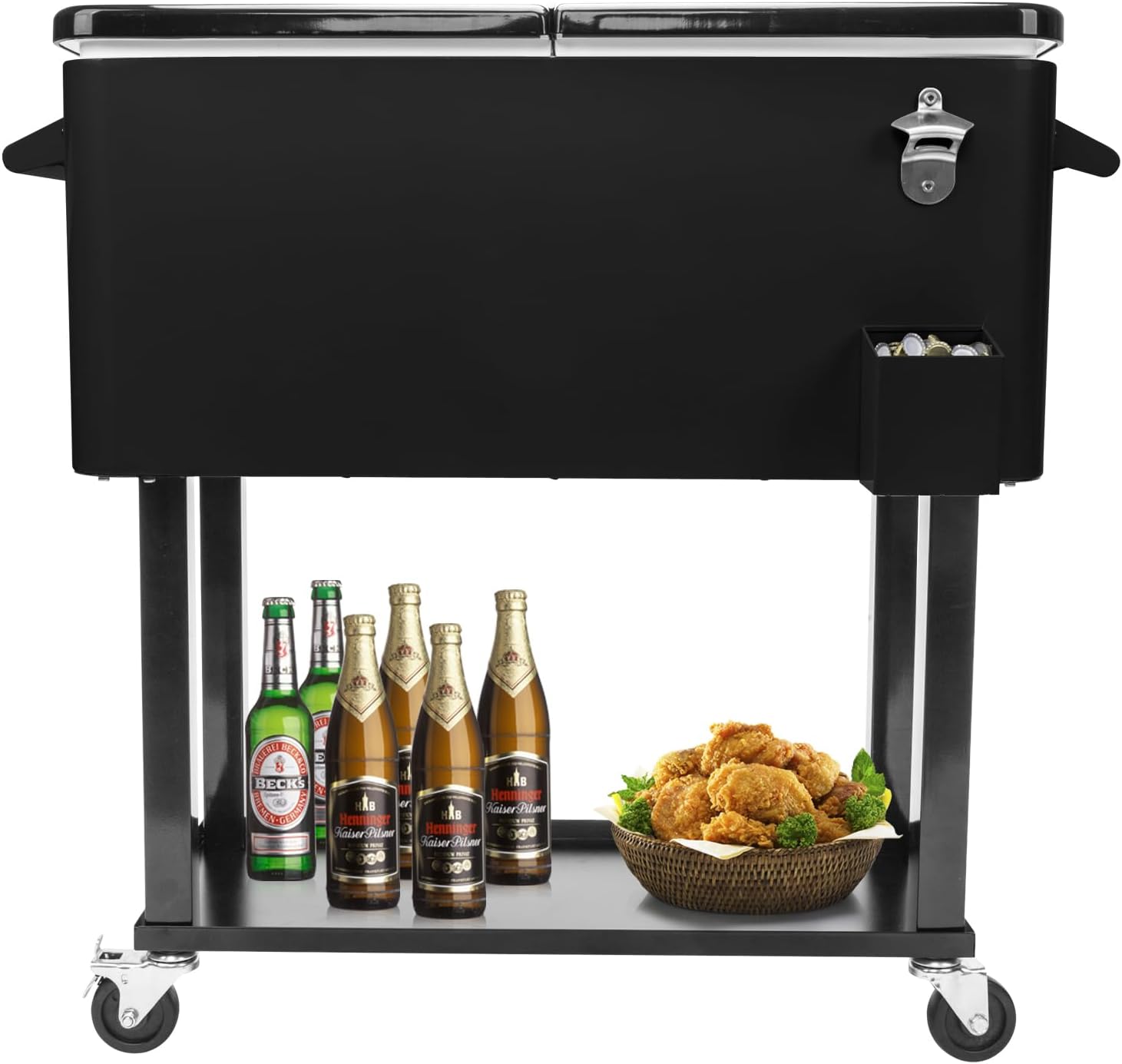 80 Quart Rolling Ice Chest with Shelf V886774