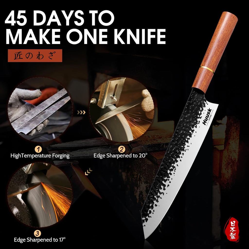 9 Inch High Carbon Steel Chef Knife with Rosewood Handle R282