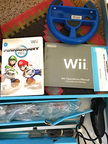 White Wii Console with Mario Kart Wii Bundle F115