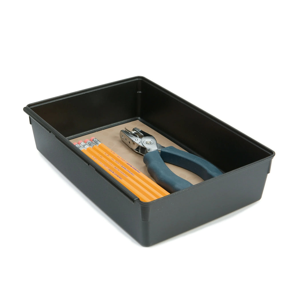 6x 9 Black & Gray No-Slip Interlocking Drawer Organizer D885