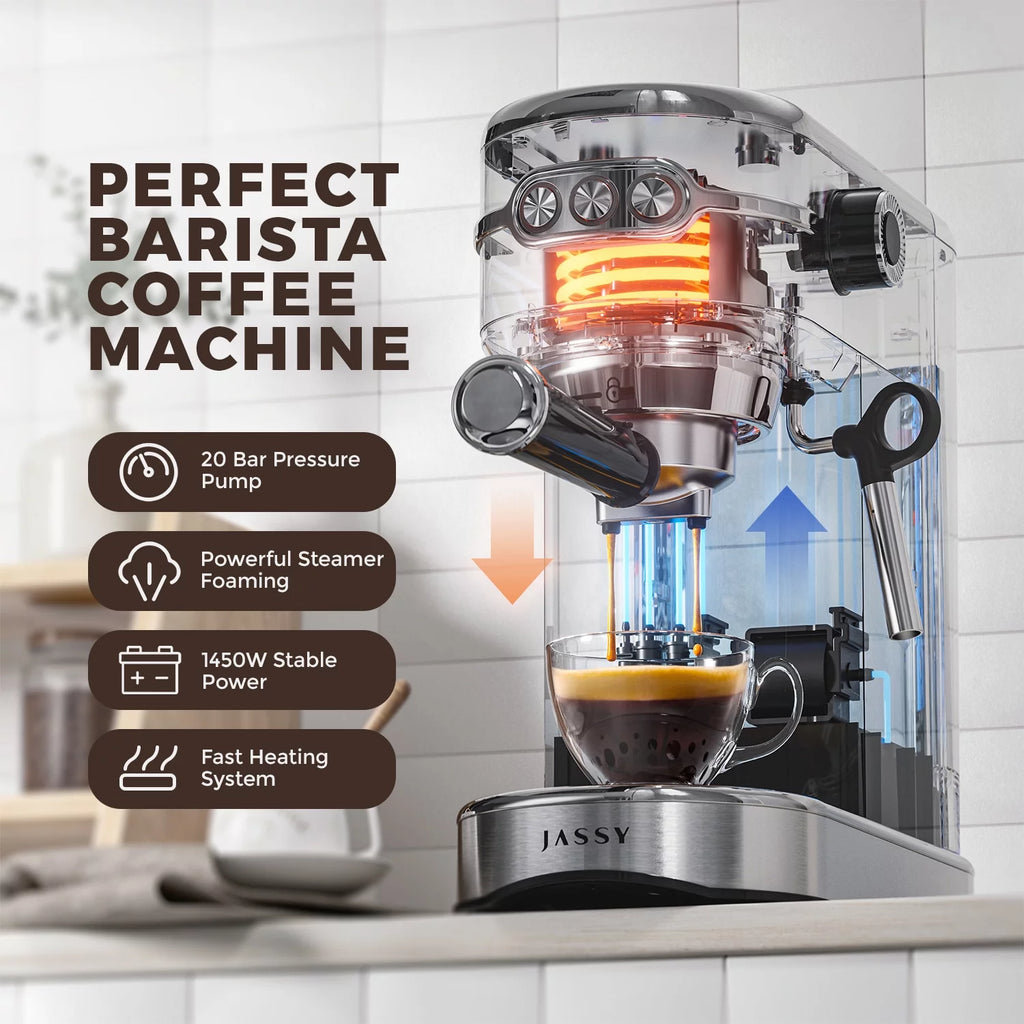 20 Bar Espresso Coffee Maker with Milk Frother Q632074