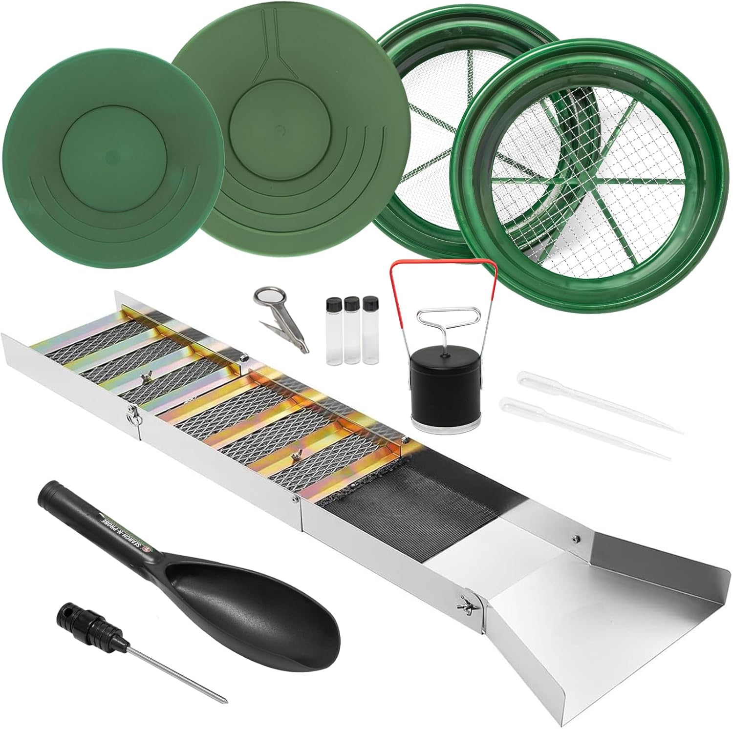 15pc Aluminum Sluice Box Gold Panning Classifier Set K4928