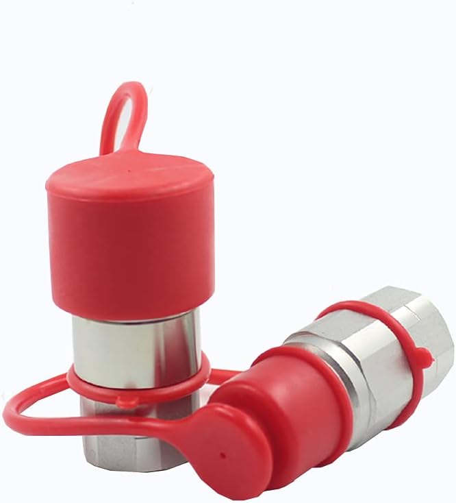 3/4'' SAE-12 UNF1-1/16 Flat Face Hydraulic Quick Connect Coupling, 1/2 Body, Pack of 2 U818190