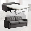 Beige Queen Pull Out Sofa Bed with Memory Foam Mattress K5370
