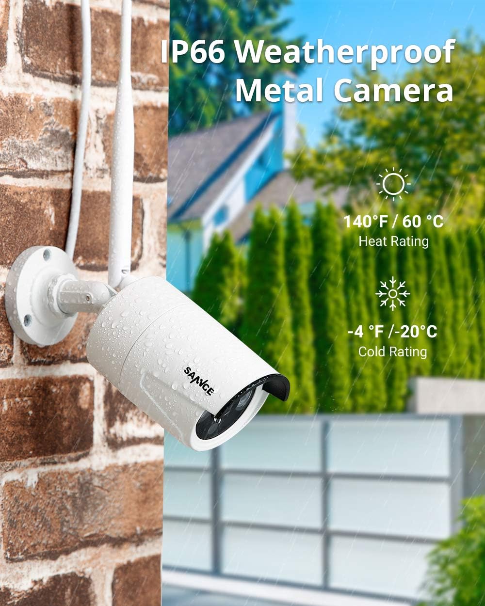 8 Channel 5MP Wireless NVR Security Camera System with 3MP Outdoor WiFi Cameras T749442