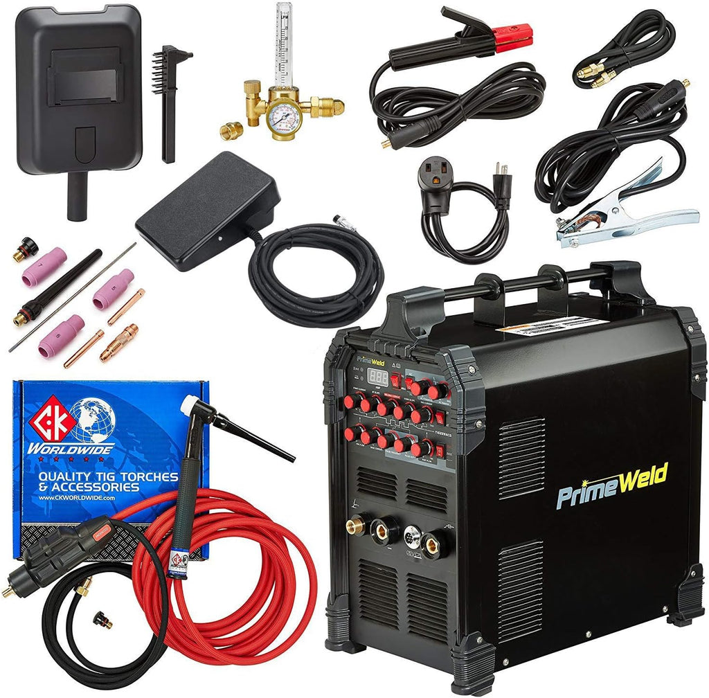 225 Amp AC DC Tig/Stick Welder with Pulse Torch J2848