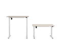 White Base & Light Oak Top Height-Adjustable Desk U77377