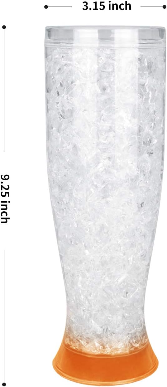 Clear 16oz Set of 4 Double Wall Beer Mugs X280253