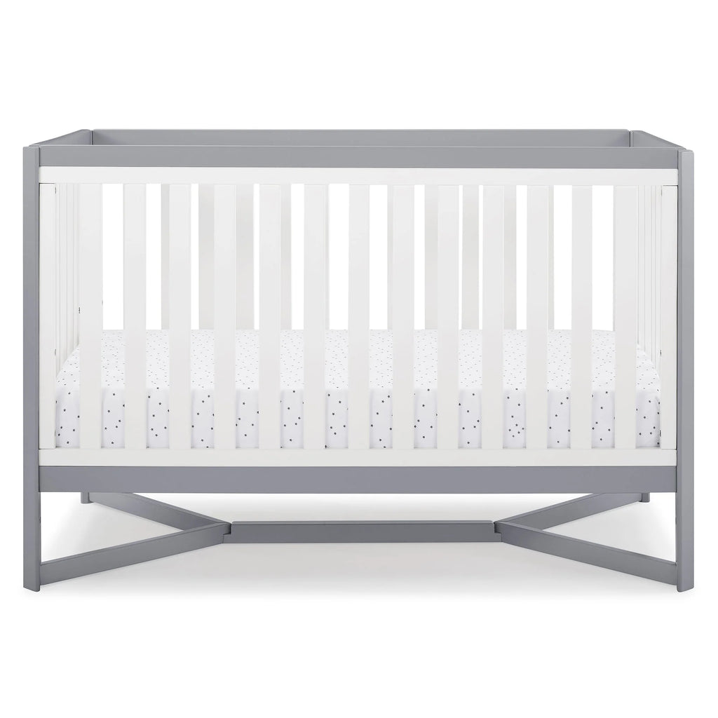 White/Gray 4-in-1 Convertible Crib G9851