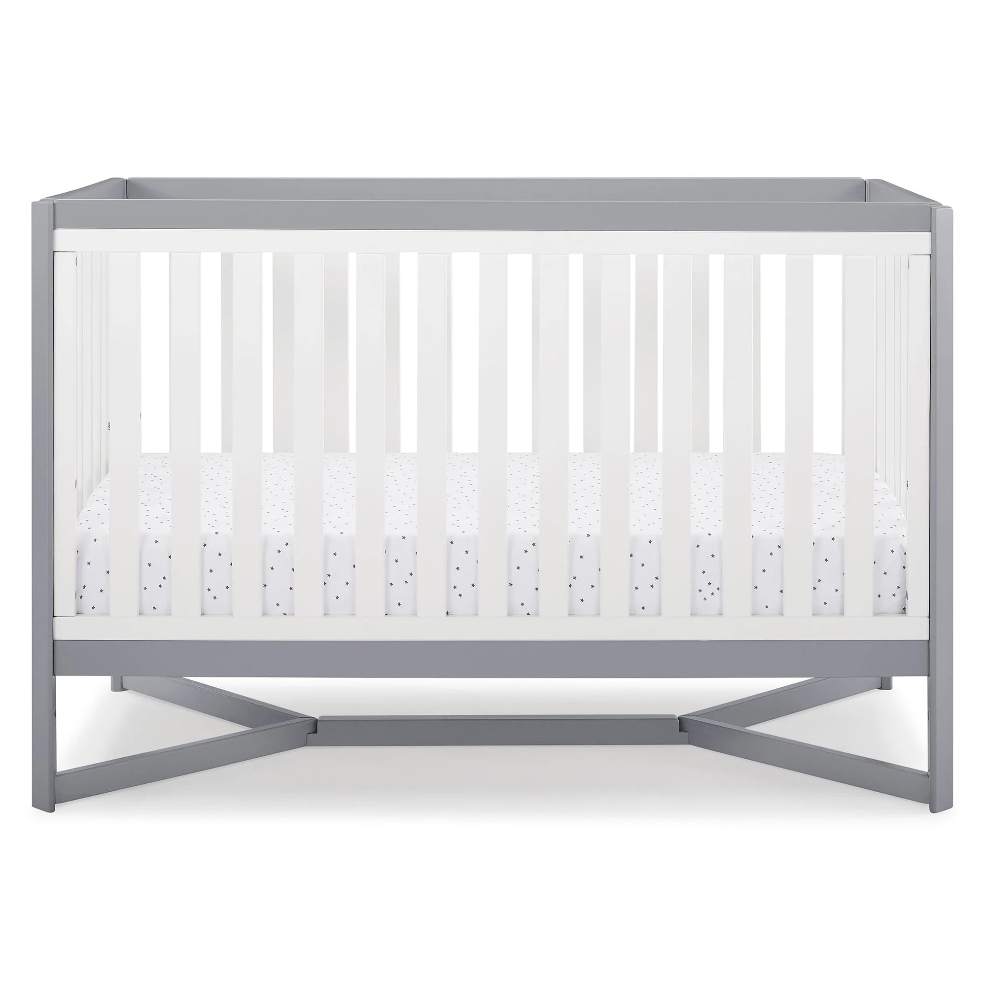 White/Gray 4-in-1 Convertible Crib G9851