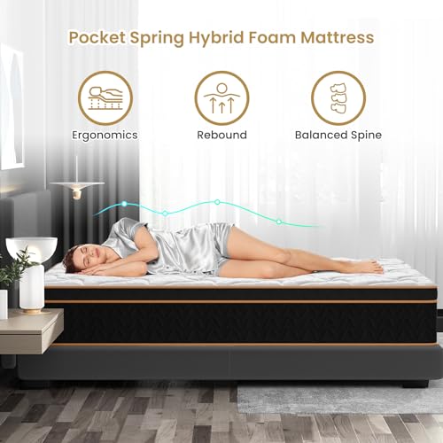 12 Inch Hybrid Innerspring Mattress with Gel Memory Foam V501