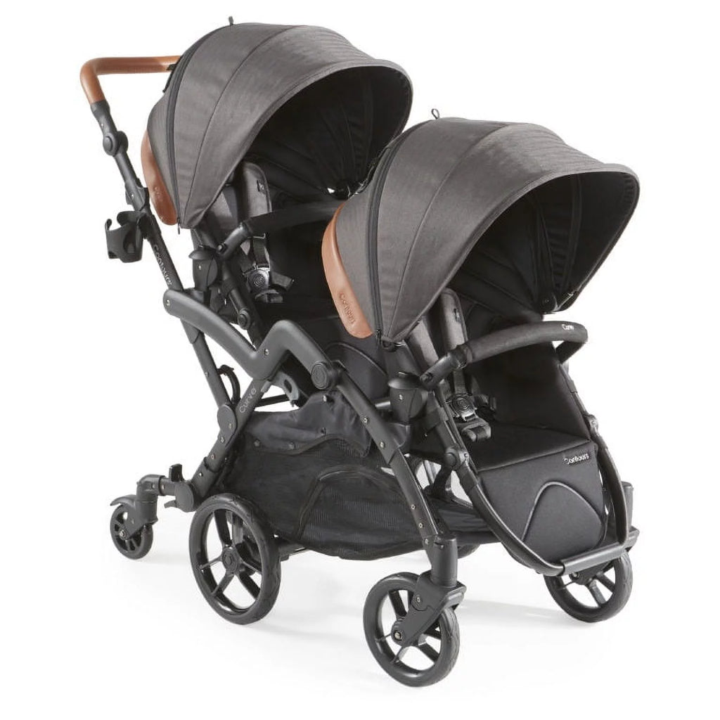 Black Herringbone Double Tandem Stroller U78598