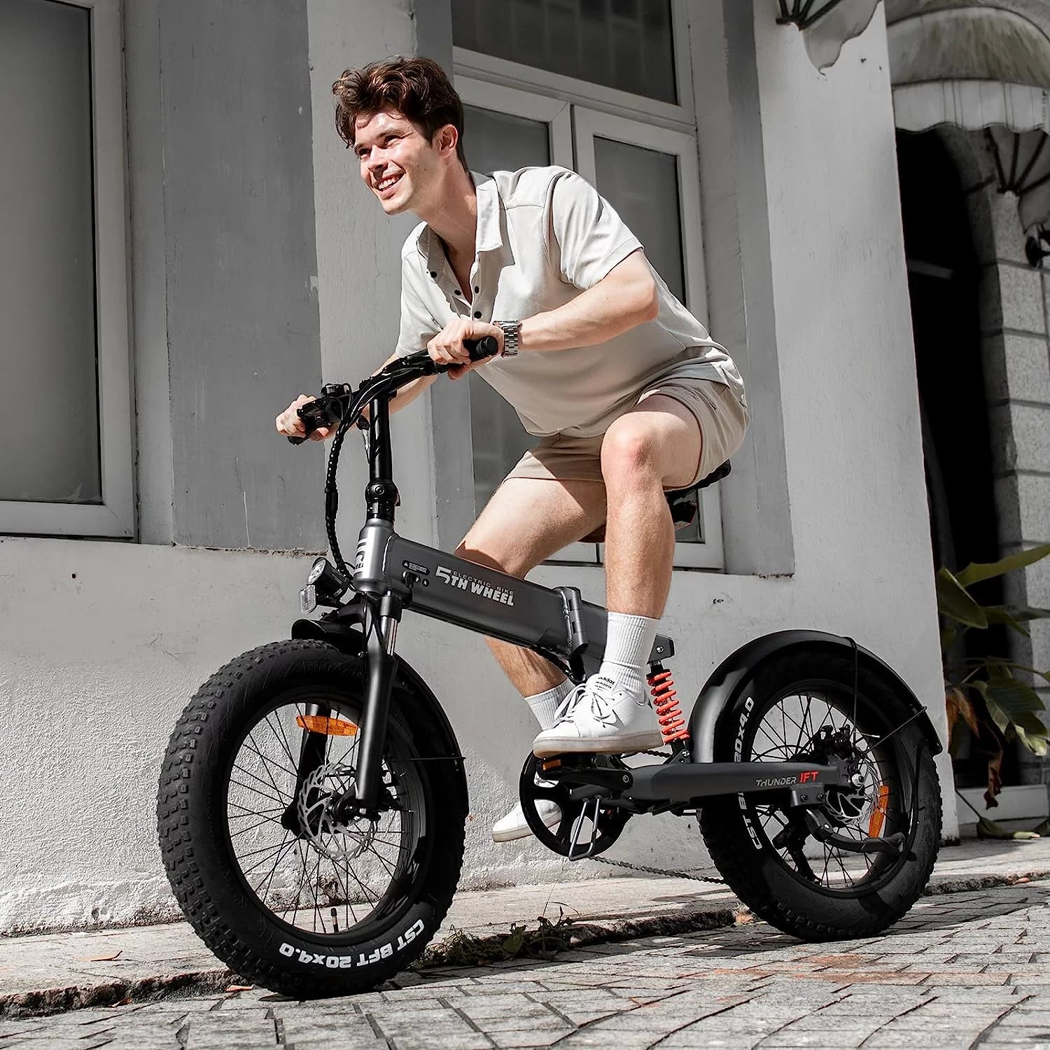 48V 10.5Ah Removable Battery 500W Motor Foldable Fat Tire Electric Bike V223