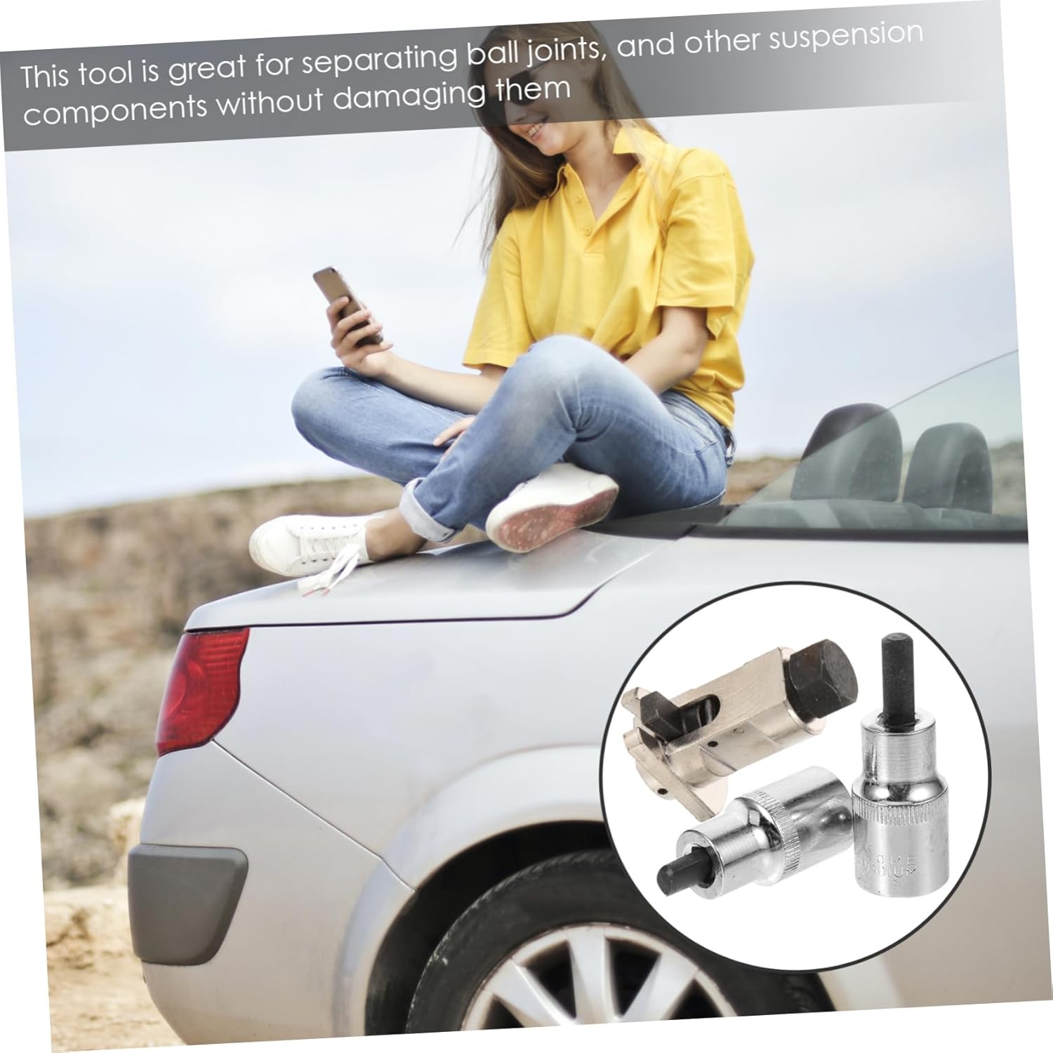 3pcs Car Shock Absorber Removal Socket Strut Knuckle Spreader Ball Head Suspension Separator Automotive Tools A119
