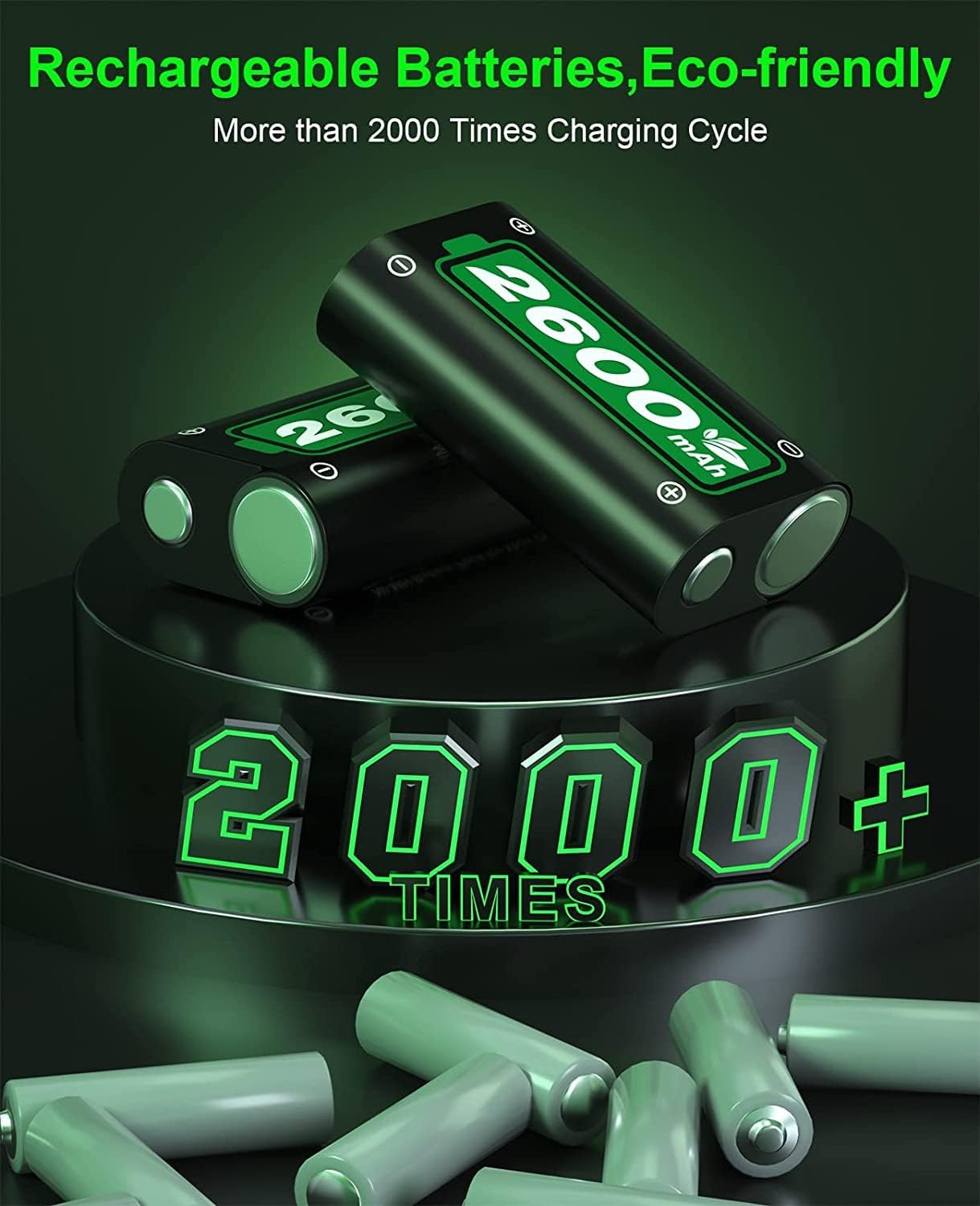 2x2600mAh Controller Battery Pack with Charger Station for Xbox U360