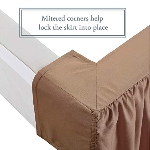 White King 14 Inch Drop Length Microfiber Bed Skirt T125