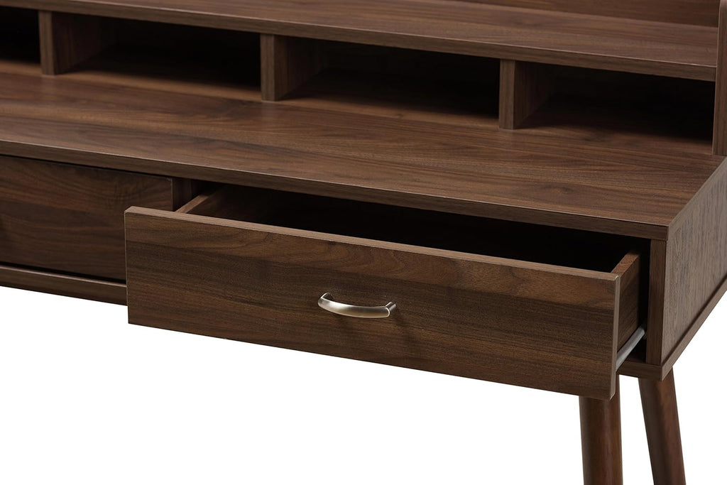 Walnut Brown 2-Drawer Desk D794260