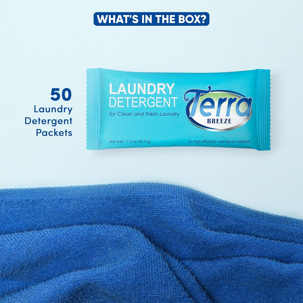 1.5 oz Individually Wrapped Laundry Detergent Powder Packet (Case of 50) D65160