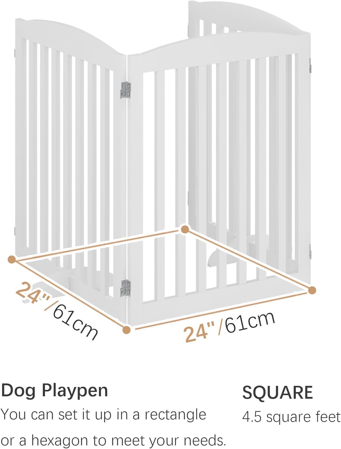 White 72" Tall 30" Wooden Pet Gate P211