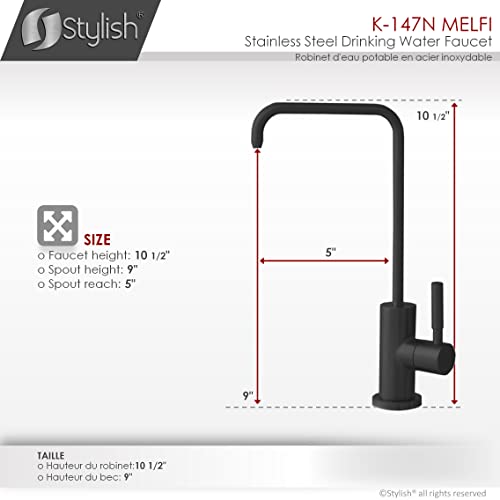 Matte Black Kitchen Sink Drinking Water Faucet T9623