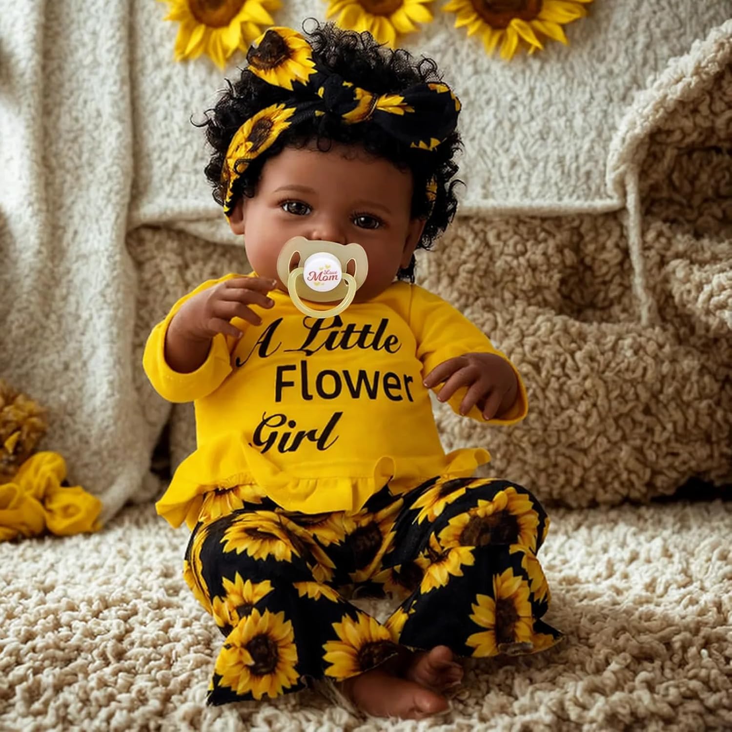 20 Inch Black Soft Vinyl Reborn Baby Doll N56113