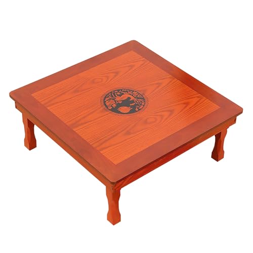 Folding Square Solid Wood Coffee Table (60cm) F2308
