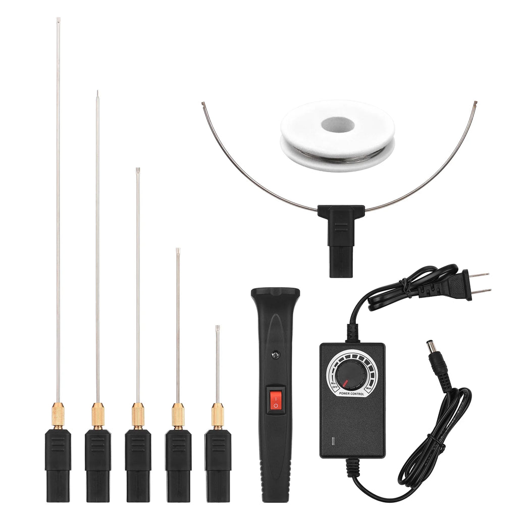 Handheld Electric Foam Cutter Kit With 5 Straight Tips & 1 Arch Adjustable Temperature I4089