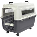Plastic Kennels Rolling Plastic Wire Door Travel Dog Crate T30047