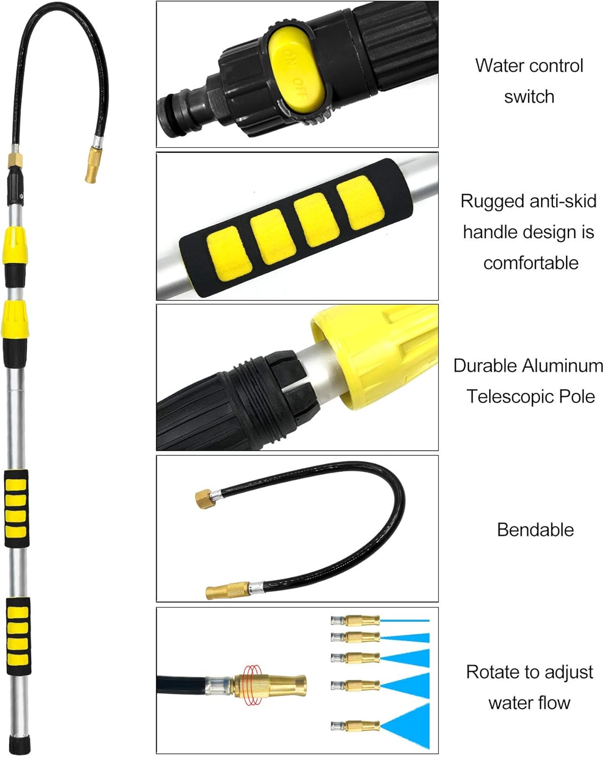 12FT Telescoping Gutter Cleaning Wand Kit Pack of 2 A72199
