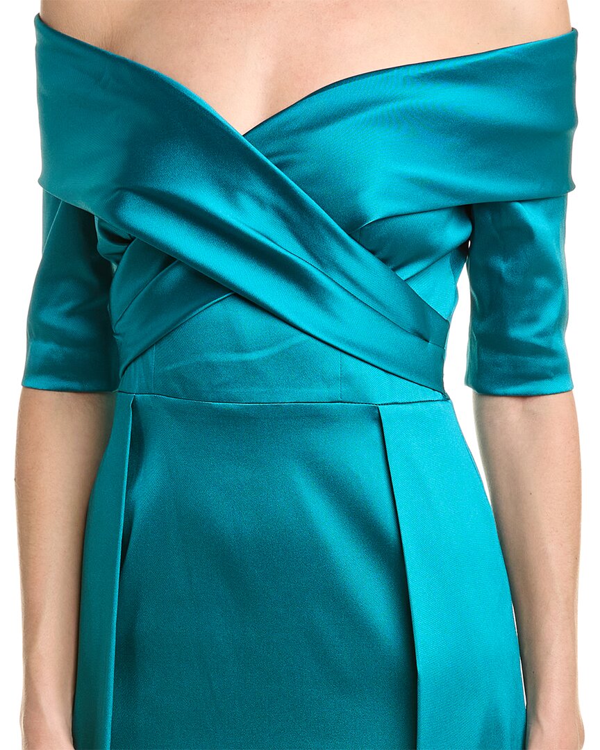 Off-The-Shoulder Gown, Blue N229