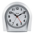 Silver Silent Sweep Night Vision Alarm Tabletop Clock B77014