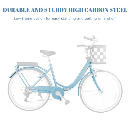 26-Inch 7-Speed Women's Bike with Front Basket Y930